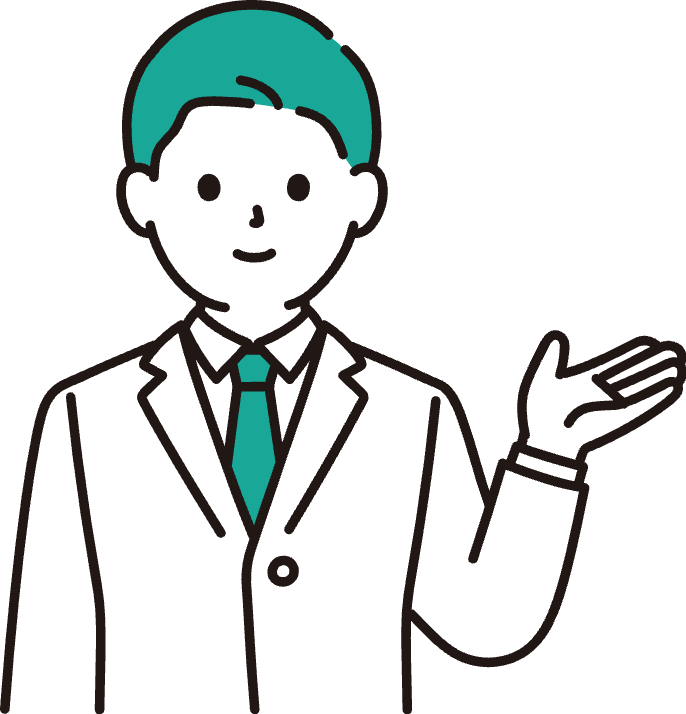 左手を上げる男性