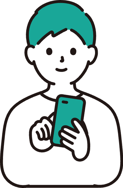 スマホを操作する男性